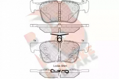 R BRAKE rb2198203 -  Комплект тормозных колодок, дисковый тормоз